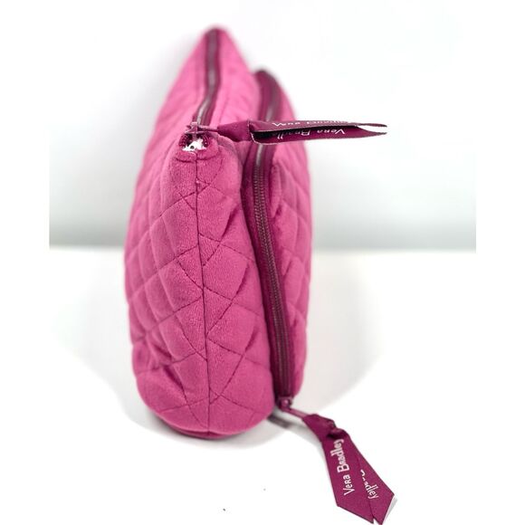 Vera Bradley Pink Velvety Cosmetic Case Organizer Majestic Magenta - Picture 5 of 7
